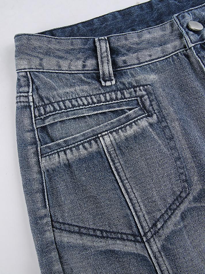 Seam Detail Pocket Cargo Jeans - AnotherChill