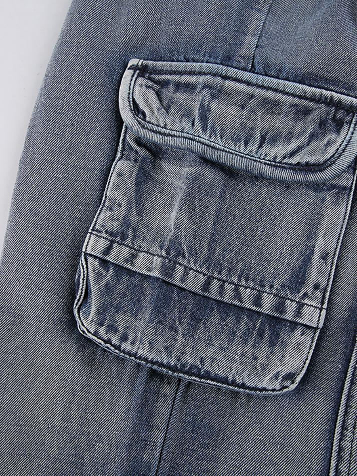 Seam Detail Pocket Cargo Jeans - AnotherChill