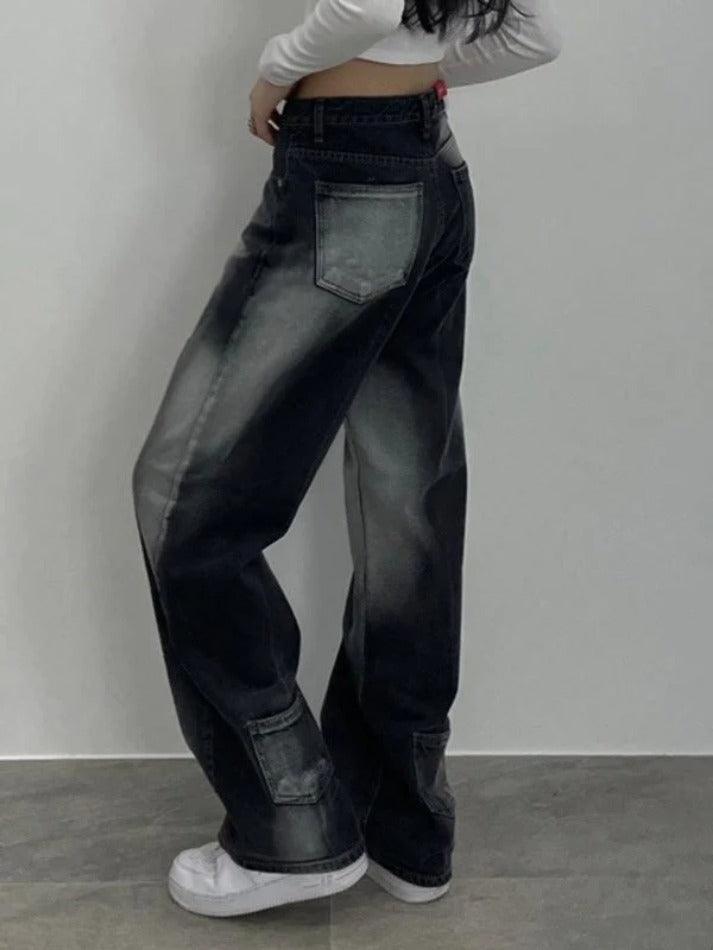 Shading Low Waist Boyfriend Jeans - AnotherChill