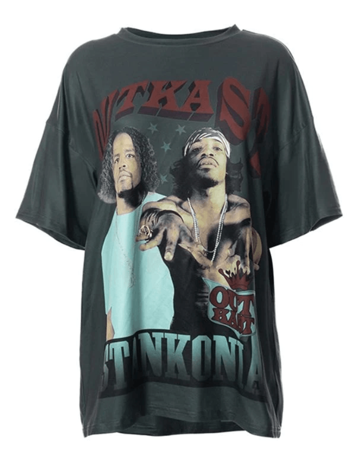Short Sleeve Hip Pop Graphic Oversized Tee - AnotherChill