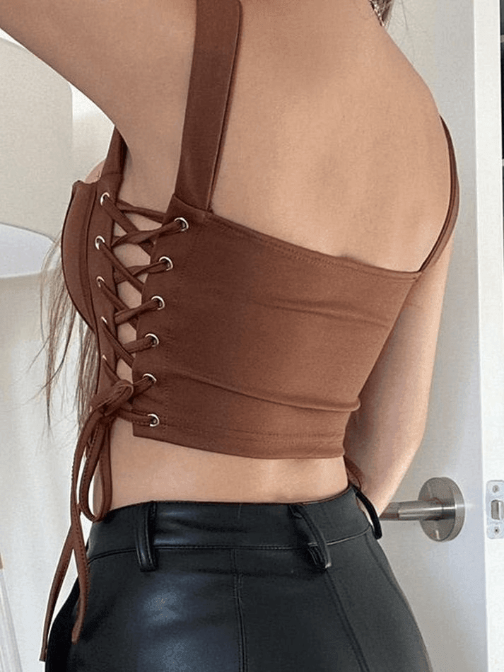 Side Lace Up Corset Top - AnotherChill