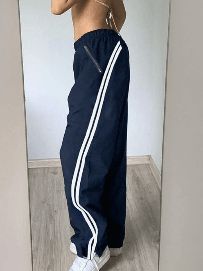Side Stripe Baggy Jogger Pants - AnotherChill