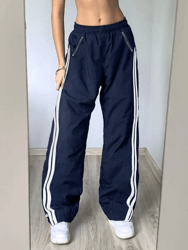 Side Stripe Baggy Jogger Pants - AnotherChill