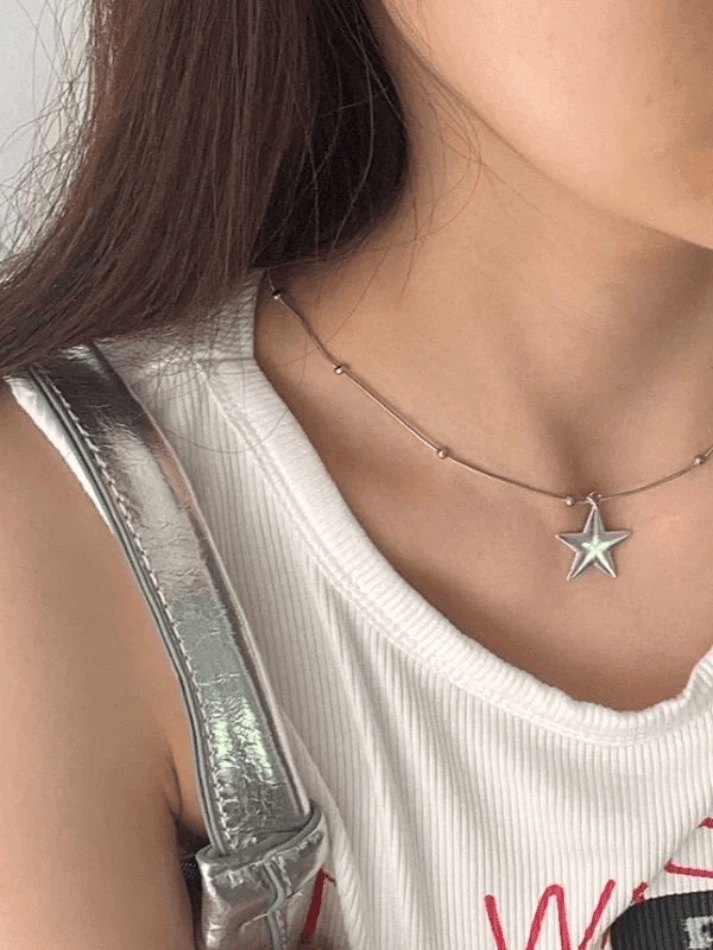 Silver Vintage Punk Star Necklace - AnotherChill