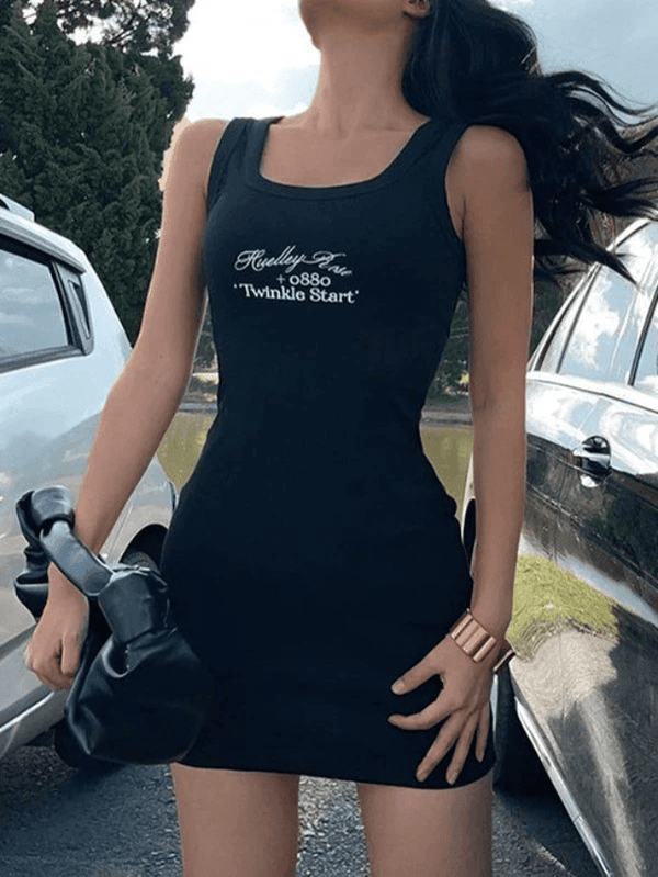 Sleeveless Ribbed Bodycon Mini Dress - AnotherChill