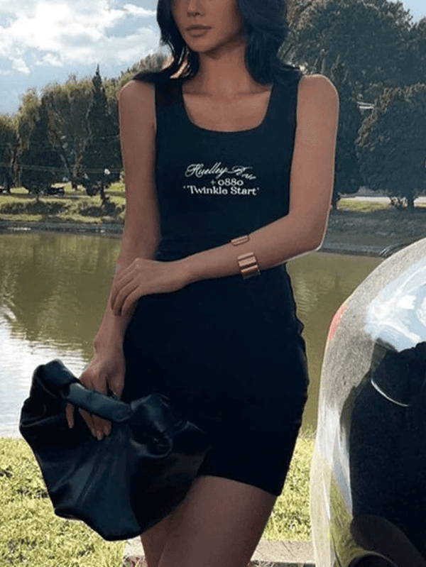 Sleeveless Ribbed Bodycon Mini Dress - AnotherChill