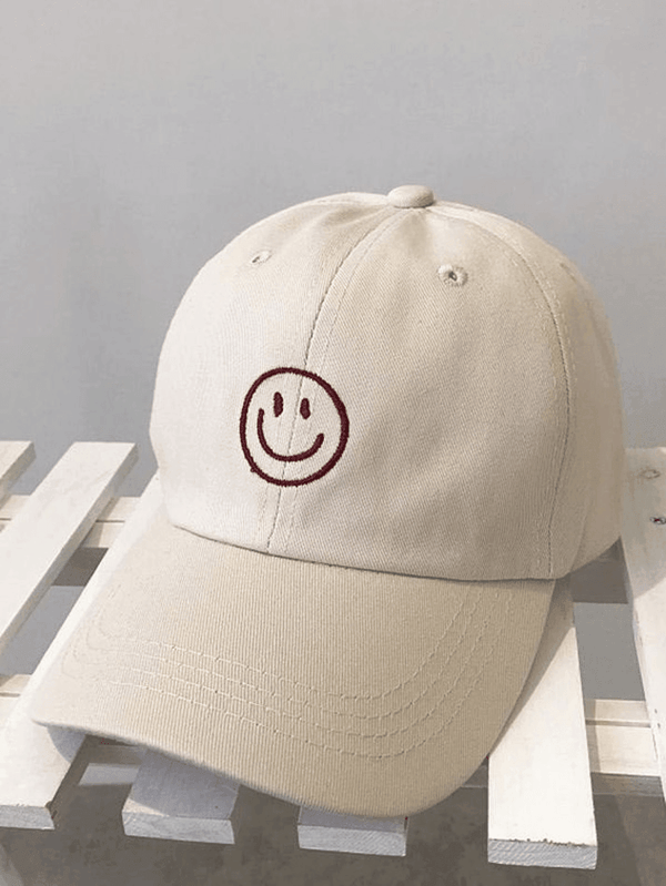 Smile Embroidered Baseball Cap - AnotherChill