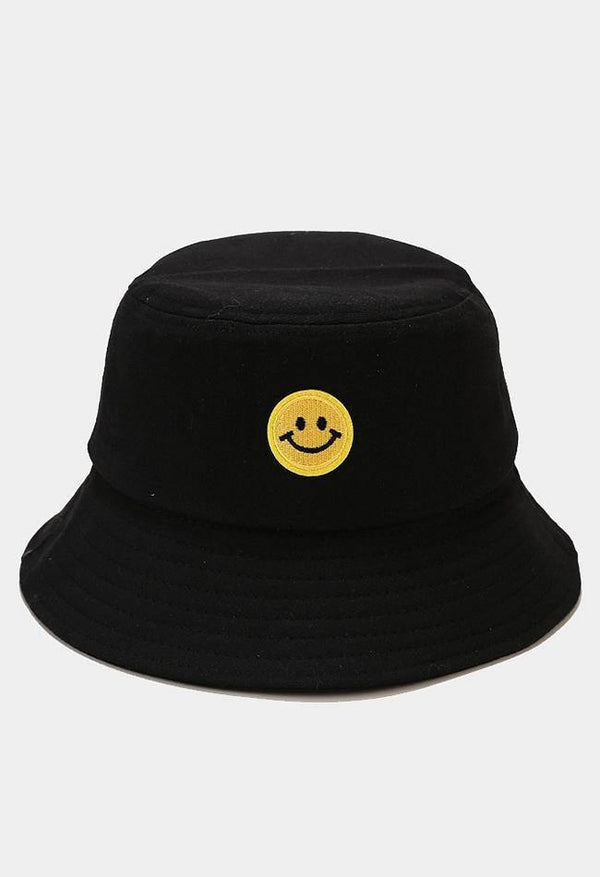 Smiley Patched Bucket Hat - AnotherChill