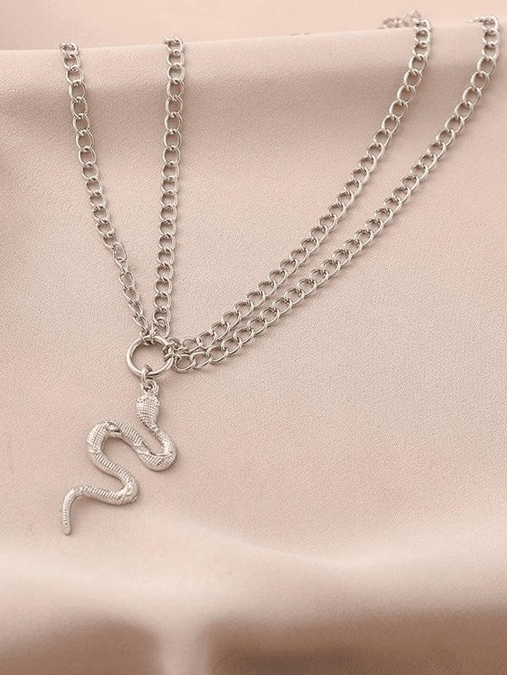 Snake Pendant Double Layer Necklace - AnotherChill