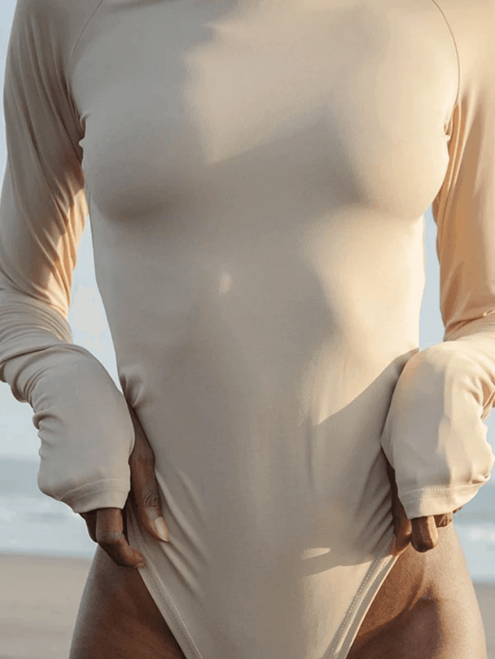 Solid Color Long Sleeve Bodysuit - AnotherChill