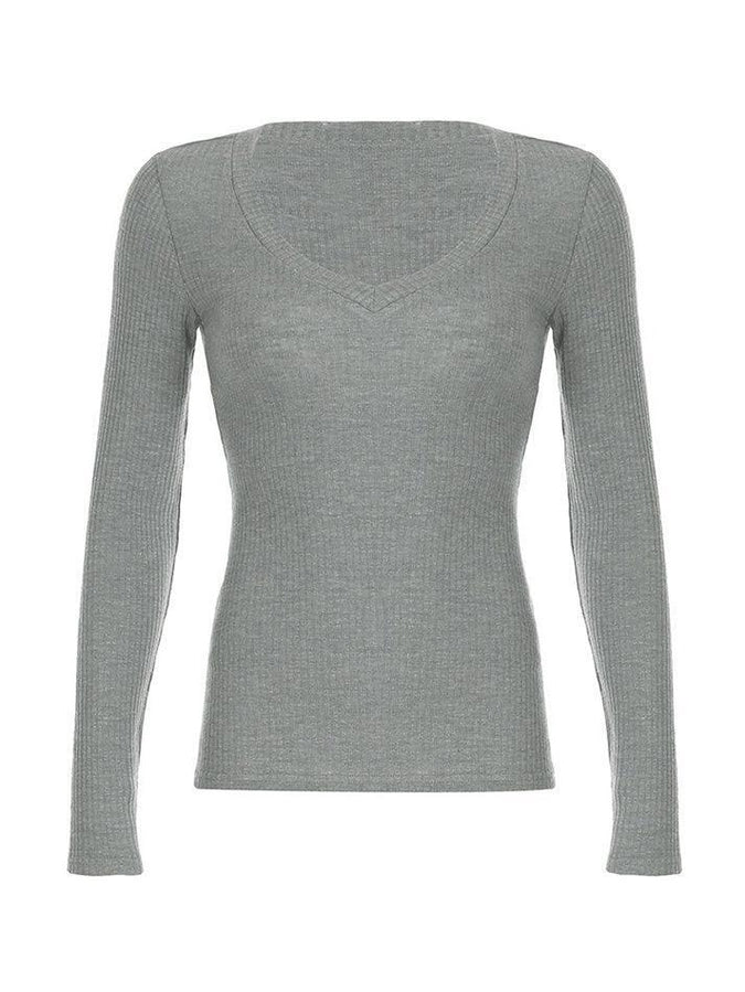 V-Neck Long Sleeve T-Shirt