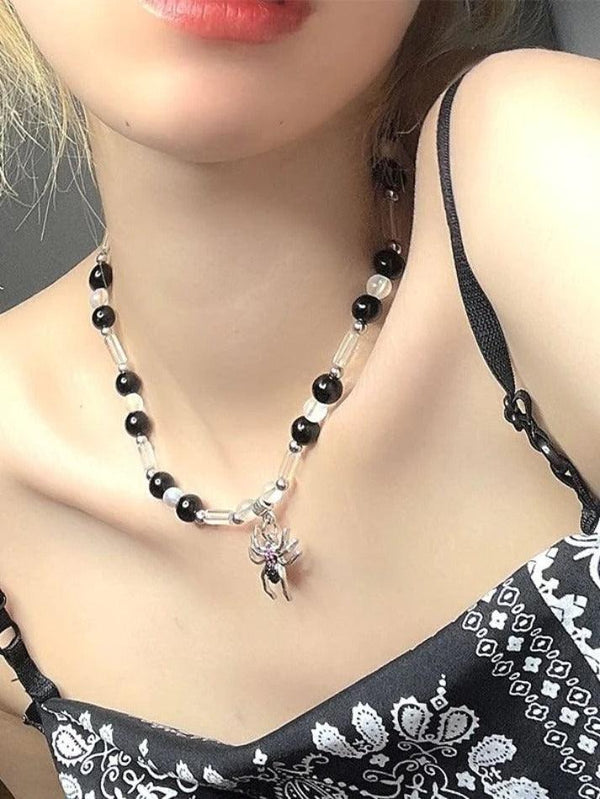 Spider Pendant Beads Necklace - AnotherChill