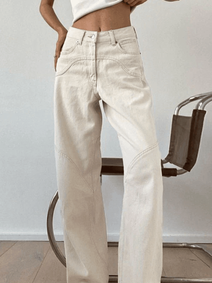 2023 Splice Straight Leg Cargo Jeans Beige S in Jeans Online Store ...