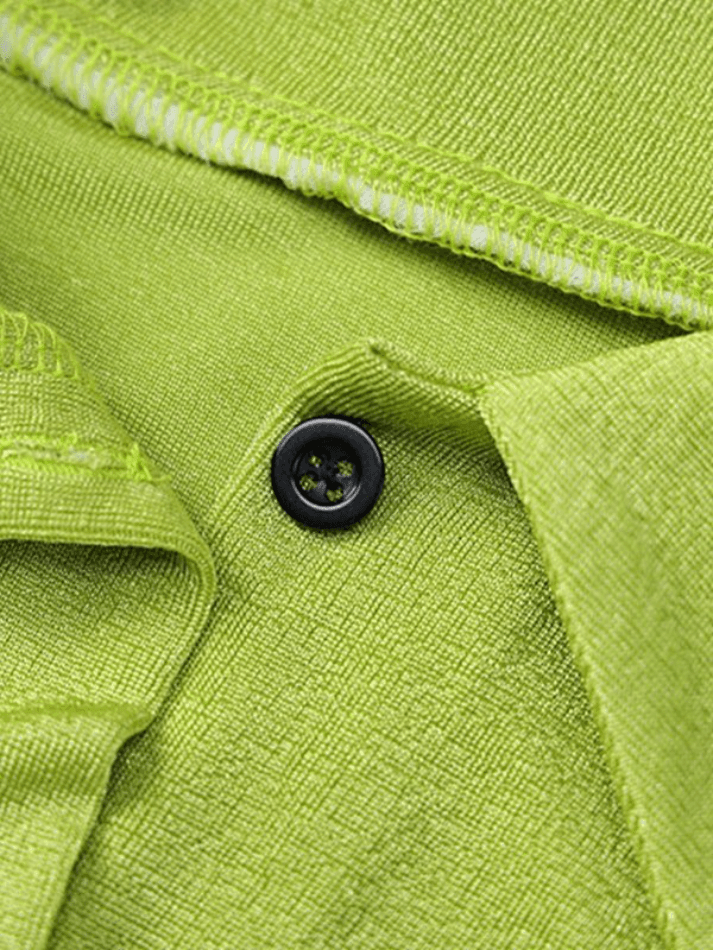 Split Cuff Button Front Long Sleeve Blouse - AnotherChill
