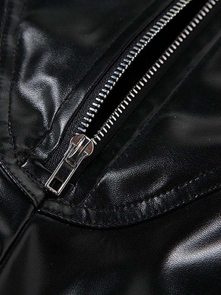 Stacked Pu Leather Pants - AnotherChill