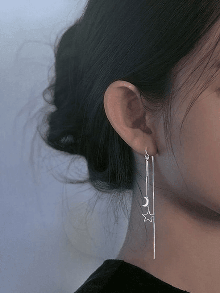 Star Moon Decor Tassel Earring - AnotherChill