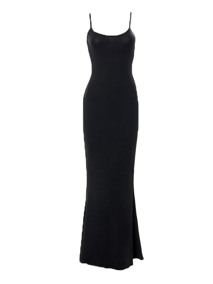 2023 Strap Bodycon Rib Maxi Dress Black S in Dresses Online Store ...