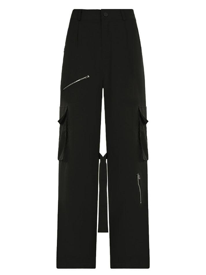 Strap Detail Pocket Cargo Pants - AnotherChill