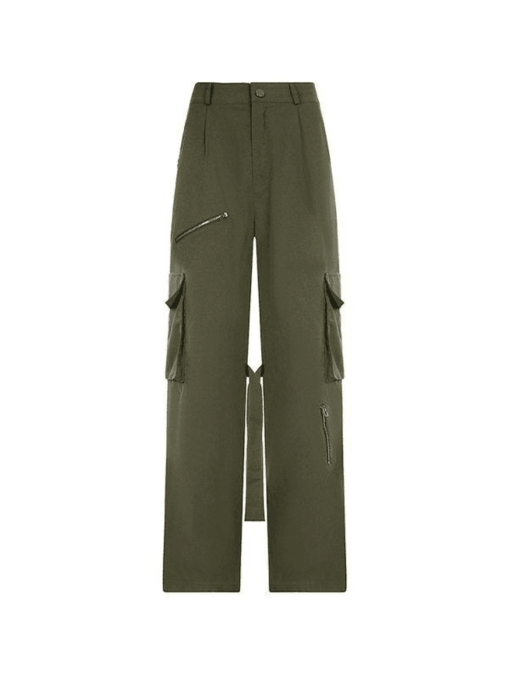 Strap Detail Pocket Cargo Pants - AnotherChill