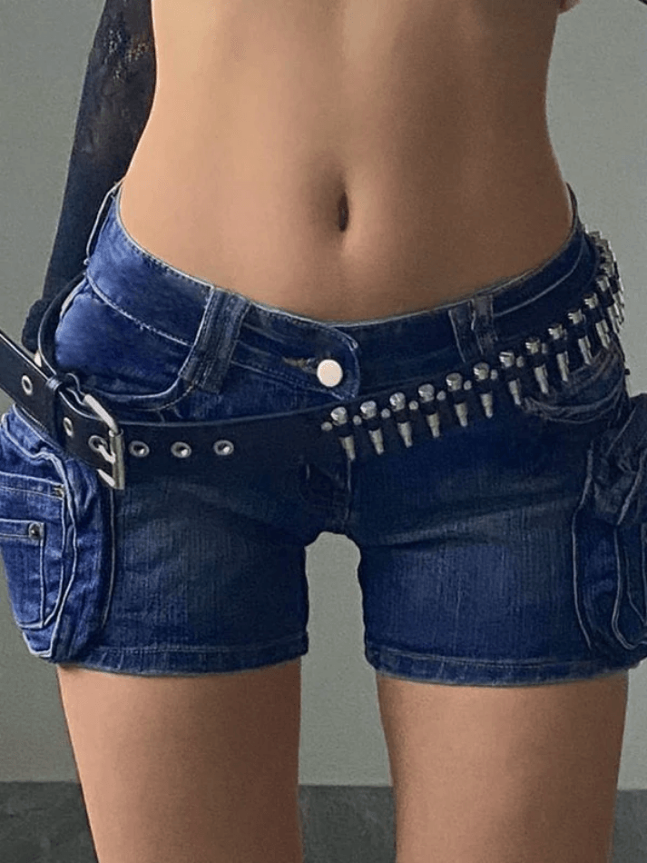 Street Low Rise Denim Shorts - AnotherChill