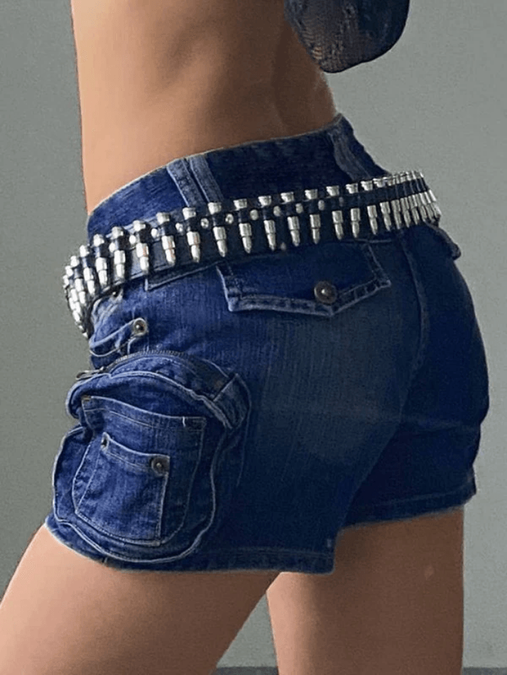 Street Low Rise Denim Shorts - AnotherChill