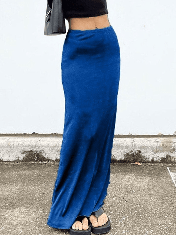 Stretchy Y2K Maxi Skirt - AnotherChill