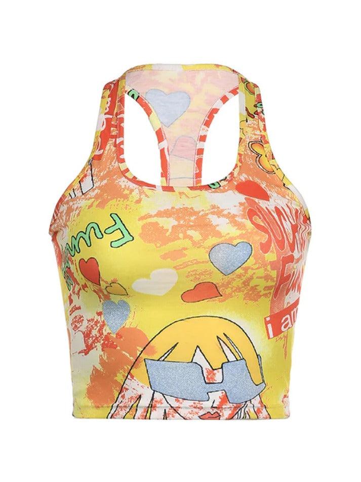 Summary Graphic Print Tank Top - AnotherChill