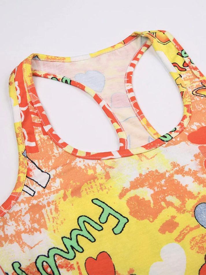Summary Graphic Print Tank Top - AnotherChill