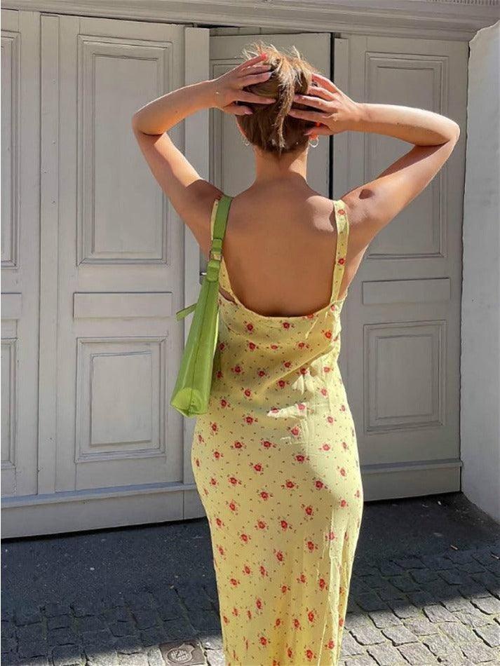 Summer Floral Print Maxi Dress - AnotherChill