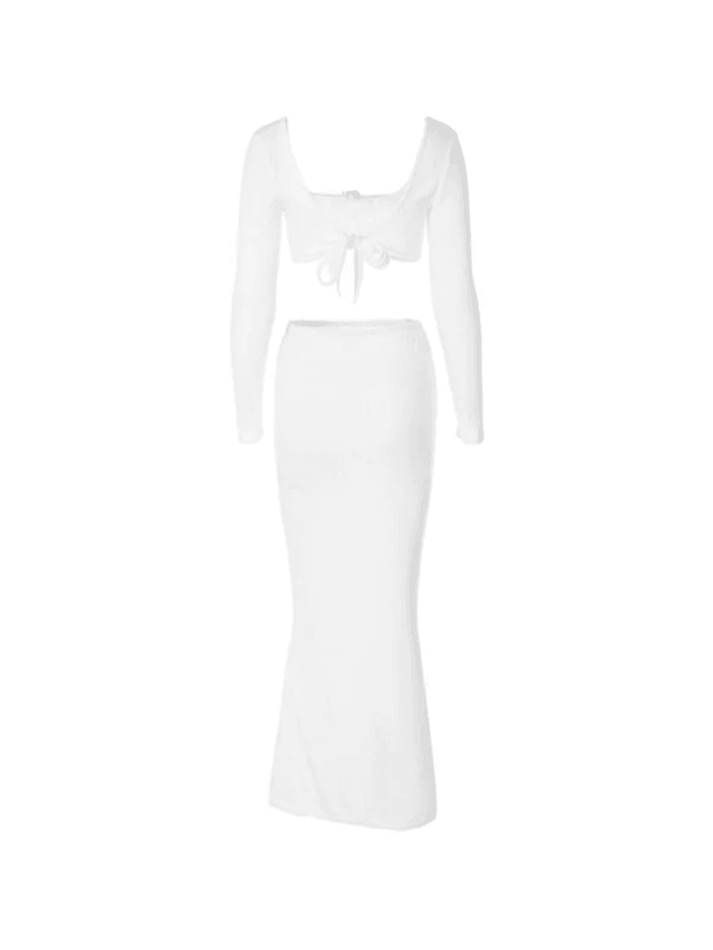 Temperament Solid Color Dress Two Pieces - AnotherChill