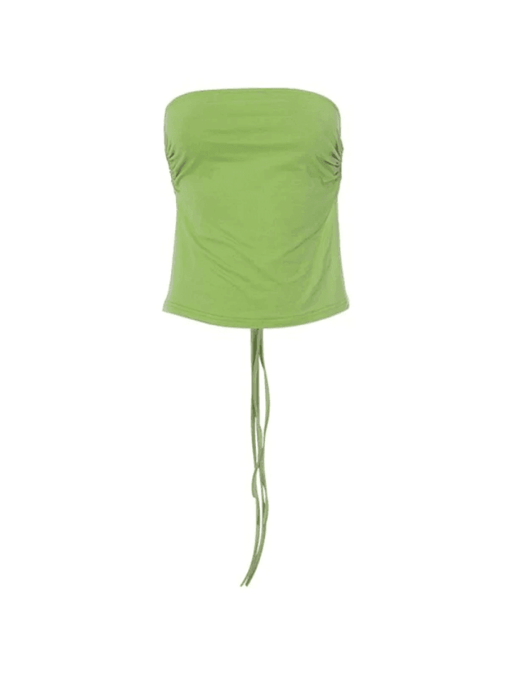 Tie Back Green Bandeau Top - AnotherChill