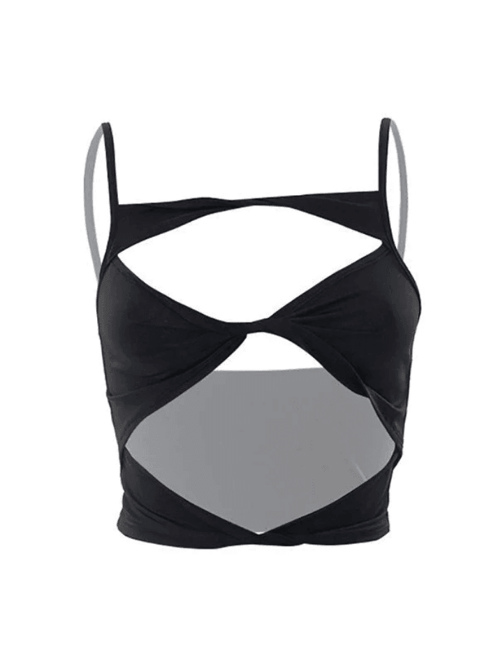 Twist Cutout Crop Cami Top - AnotherChill