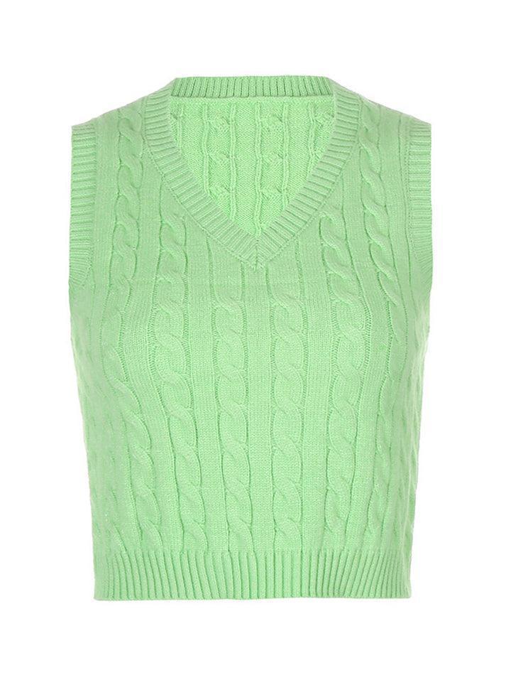 2023 Twist Sweater Vest Green S in Tops&Tees Online Store ...
