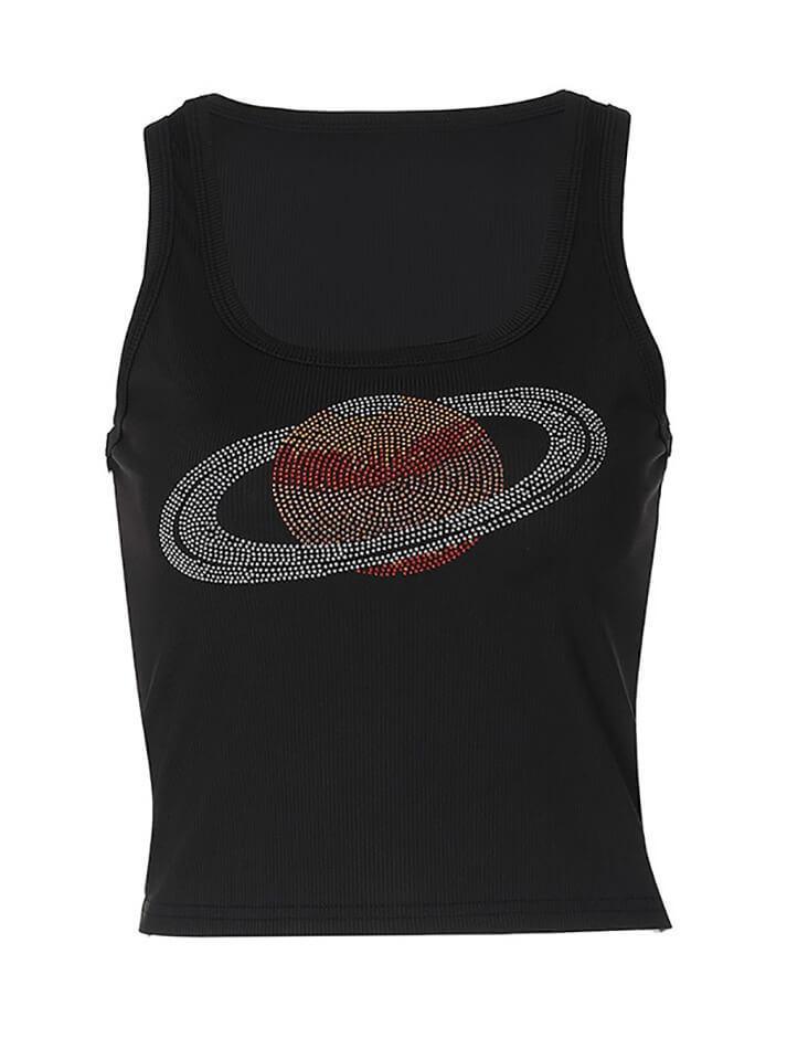 U Neck Rhinestone Tank Top – AnotherChill