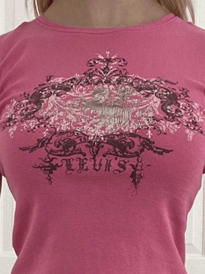 Vintage Acanthus Logo-Print Baby Tee - AnotherChill