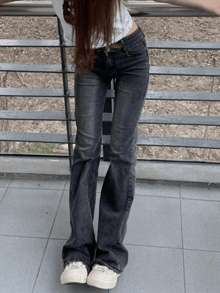 Vintage Ankle Flare Skinny Jeans - AnotherChill
