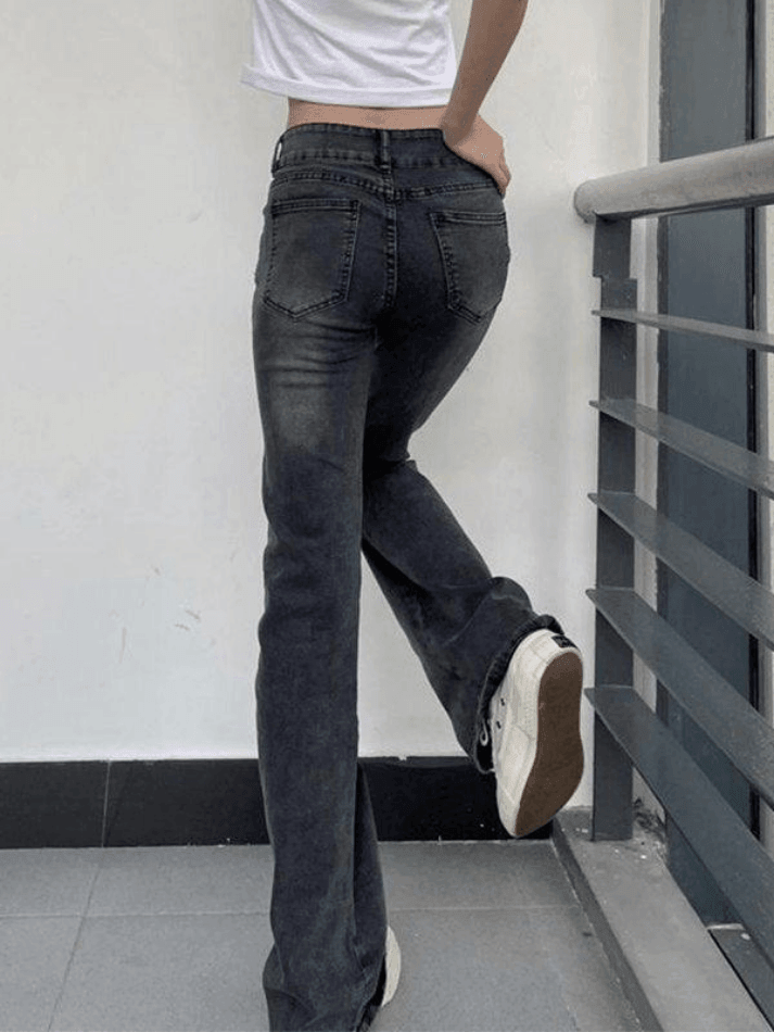 Vintage Ankle Flare Skinny Jeans - AnotherChill