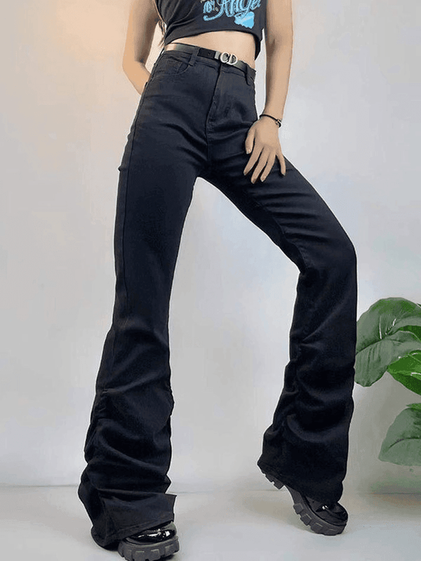 Vintage Ankle Flare Stacked Jeans - AnotherChill