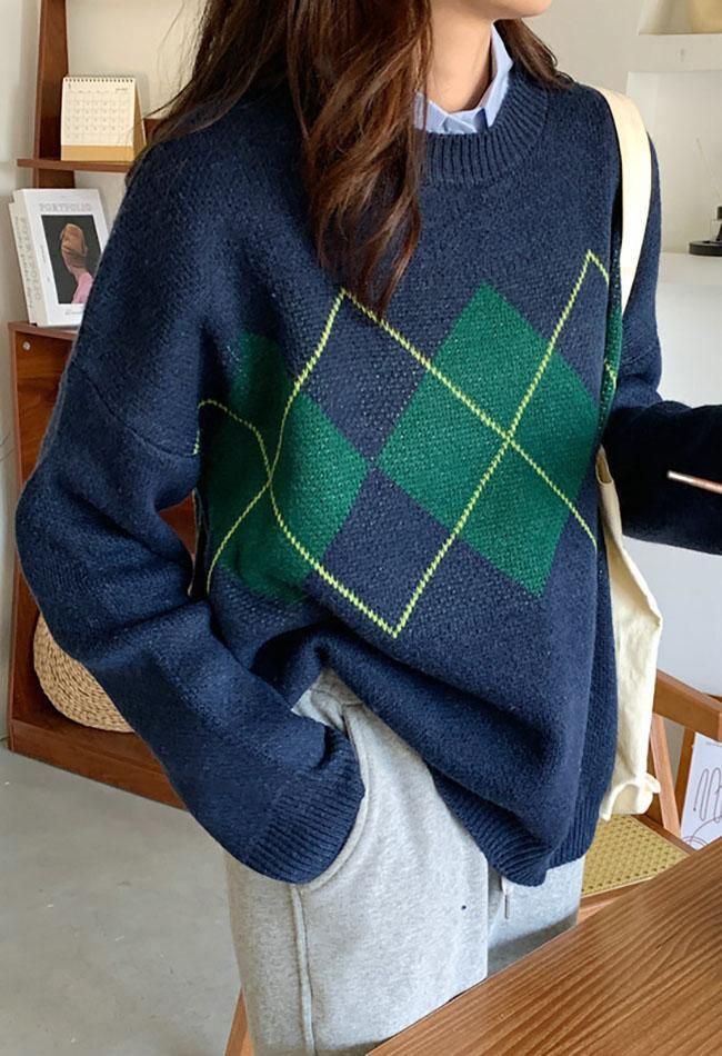 Vintage Argyle Sweater - AnotherChill
