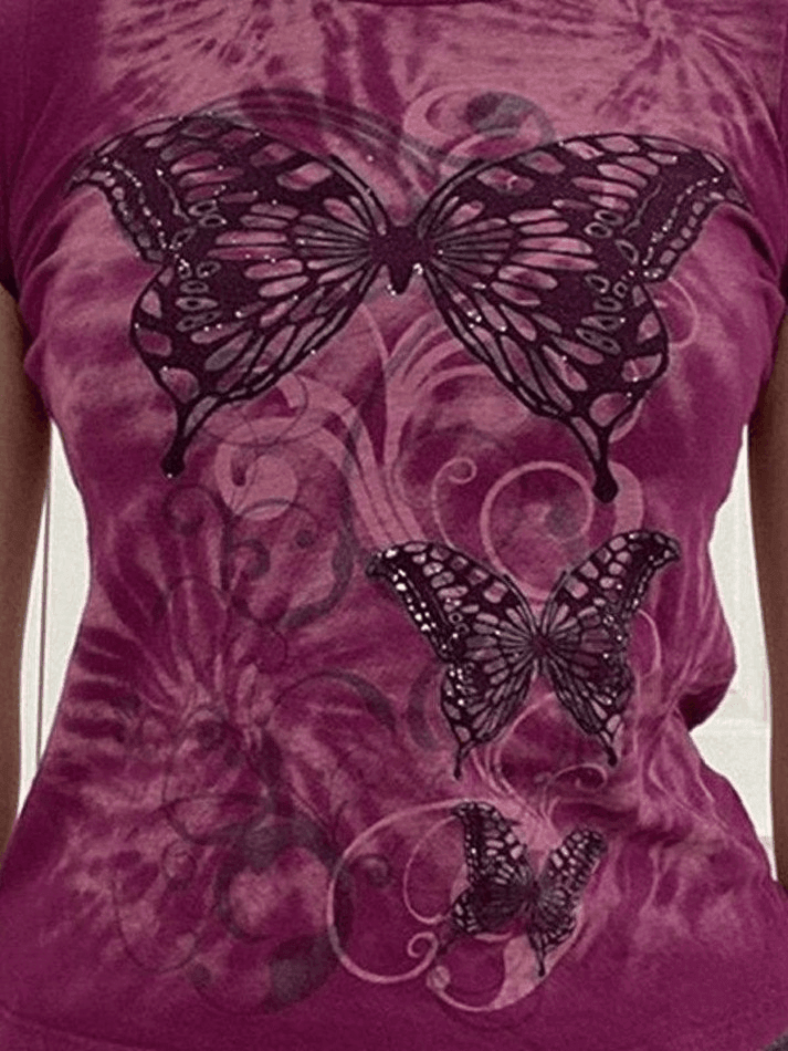 Vintage Butterfly Baby Tee - AnotherChill