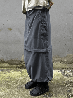 Vintage Drawstring Long Cargo Skirt - AnotherChill