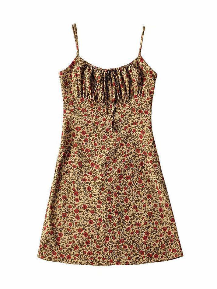 Vintage Floral Slip Mini Dress - AnotherChill