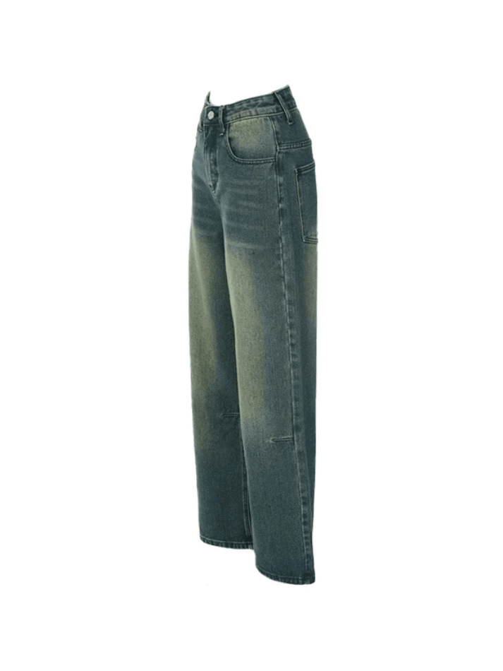 Vintage Gradient Wash Straight Leg Jeans - AnotherChill
