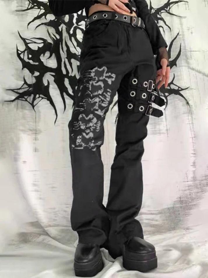Vintage Graphic Straight Leg Pants - AnotherChill