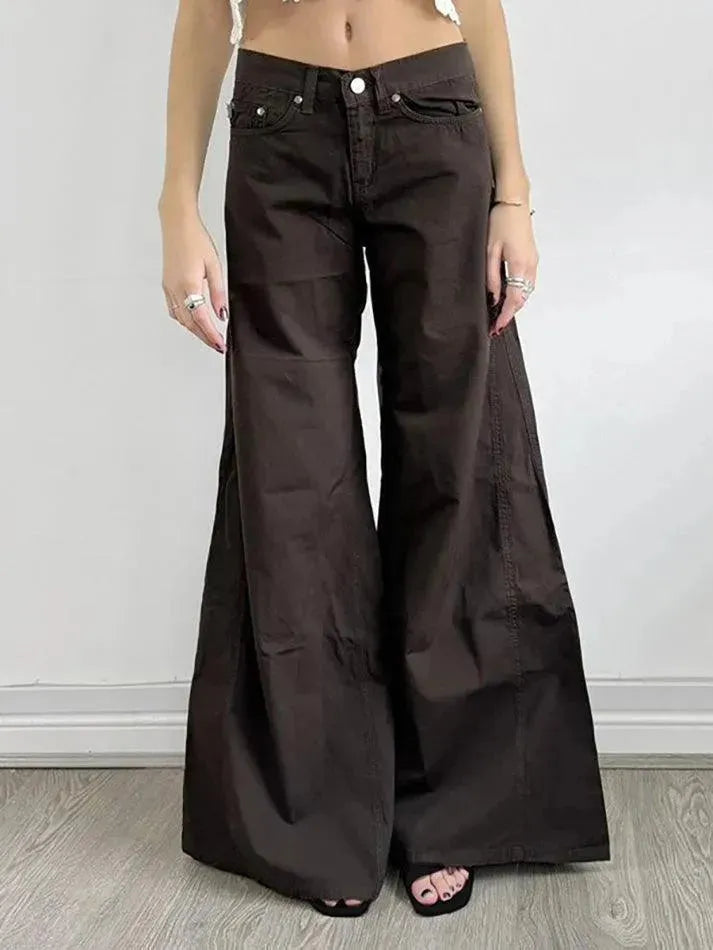 Vintage High Waisted A-Line Loose Fit Jeans - AnotherChill