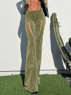 Vintage Hollow Flare Leg Pants - AnotherChill