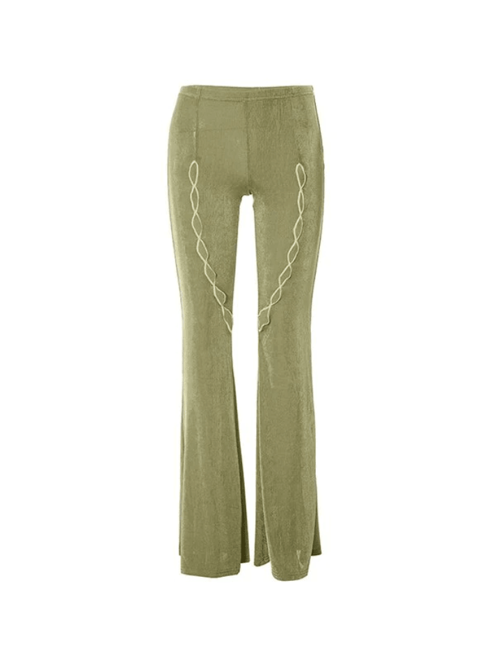 Vintage Hollow Flare Leg Pants - AnotherChill