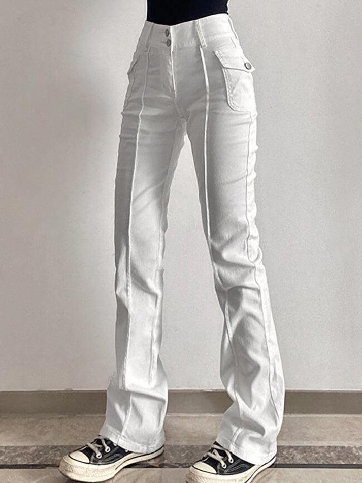 2024 Vintage Low Rise Woven Pants White M in Pants Online Store ...
