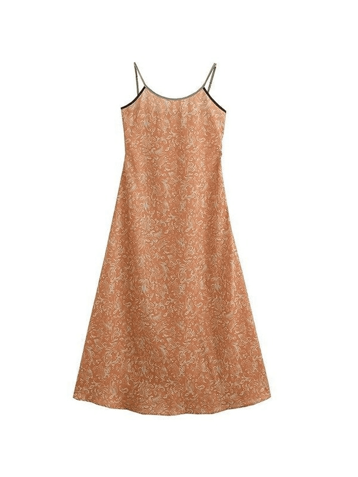 Vintage Paisley Print Maxi Dress - AnotherChill
