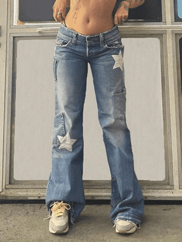 Vintage Star Distressed Cargo Jeans - AnotherChill